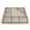 Cream and Green Check Coral Fleece Blanket